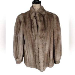 Vintage 70s Sears The Fashion Place Faux Fur Coat Size M